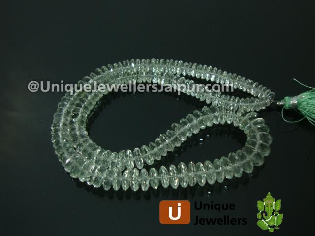 Green Amethyst German Cut Beads